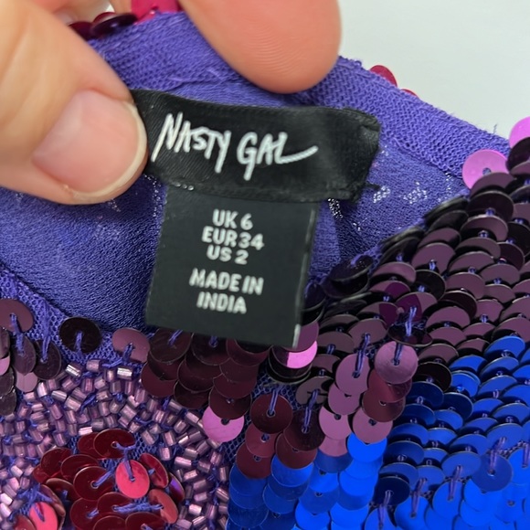 Nasty gal sequin mini dress size 2 US - Picture 7 of 7